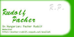 rudolf pacher business card